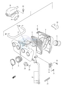 GSX-R1100W (E28) drawing AIR CLEANER