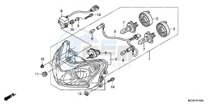 ST1300AE Pan Europoean - ST1300 UK - (E) drawing HEADLIGHT