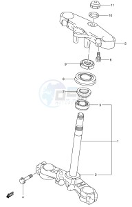 SV650S (E2) drawing STEERING STEM (SV650SK1 SK2)