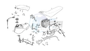 SENDA SM DRD RACING - 50 CC 2T EURO2 drawing FUEL TANK - SEAT