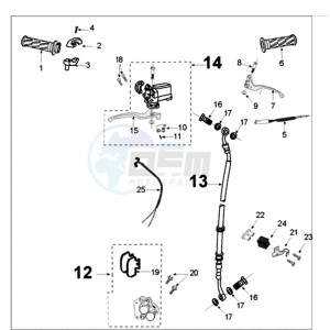 TWEET 50 drawing BRAKE SYSTEM