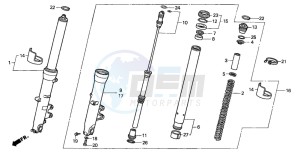 CBR600FR drawing FRONT FORK