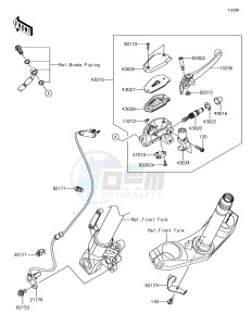 VERSYS 650 ABS KLE650FHF XX (EU ME A(FRICA) drawing Front Master Cylinder