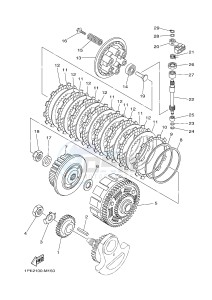 YFM700R YFM7RD RAPTOR 700R (1PE2 1PE3 1PE4) drawing CLUTCH