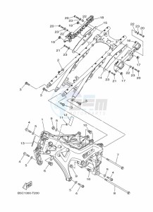 TRACER 900 MTT850 (B5CM) drawing FRAME