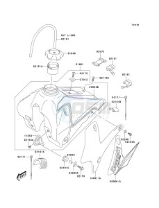 KLX 125 B [KLX125L] (B1-B3) [KLX125L] drawing FUEL TANK-- B3- -