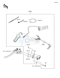 VERSYS 650 ABS KLE650FHFA XX (EU ME A(FRICA) drawing Accessory(Grip Heater)