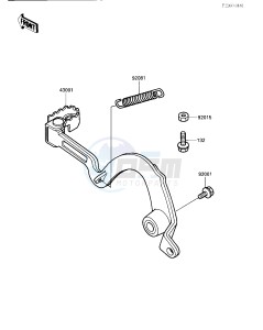 KX 500 C [KX500] (C1) [KX500] drawing BRAKE PEDAL