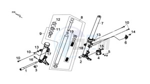 MAXSYM 600 I ABS drawing FRONT FORK / STEERING HEAD BEARING