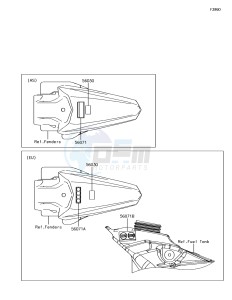 KX85 KX85CJF EU drawing Labels