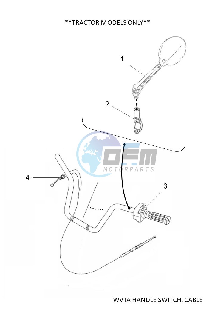 WVTA HANDLE SWITCH, CABLE