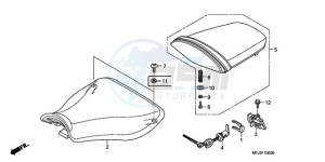 CBR600RA9 UK - (E / ABS) drawing SEAT