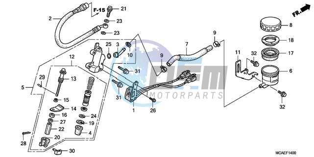 REAR BRAKE MASTER CYLINDER