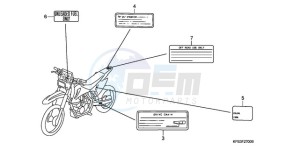 CRF230F9 Australia - (U) drawing CAUTION LABEL