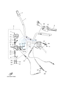 YFM700FWAD YFM70GPHG GRIZZLY 700 EPS (2UD8) drawing STEERING HANDLE & CABLE