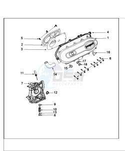 FIGHT 4 50 A4T TPS drawing CRANKCASE COVER