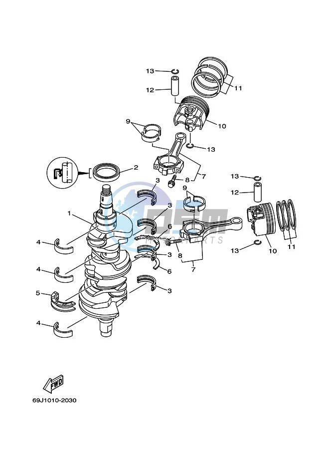 CRANKSHAFT--PISTON