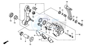 SRX50 drawing FRONT BRAKE CALIPER