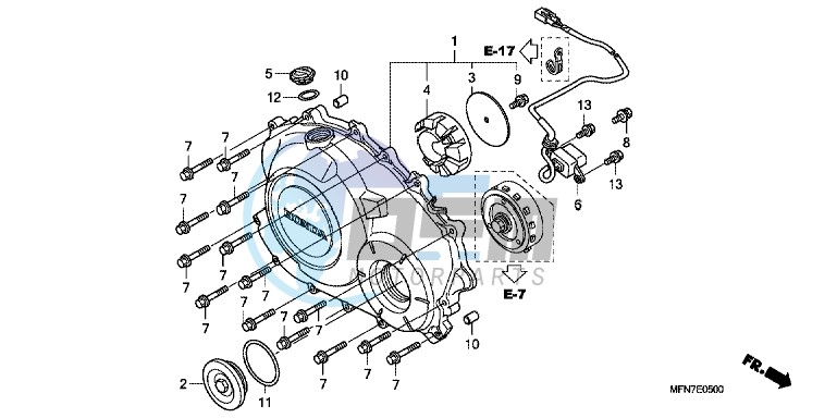 RIGHT CRANKCASE COVER