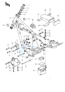 KE 250 B (B1-B3) drawing FRAME_FRAME FITTINGS