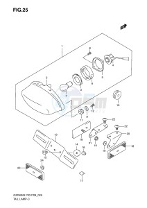 GZ250 (P3) drawing REAR COMBINATION LAMP