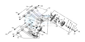 QUAD LANDER 300SL drawing REAR FORK / FRONT BRAKE DISC