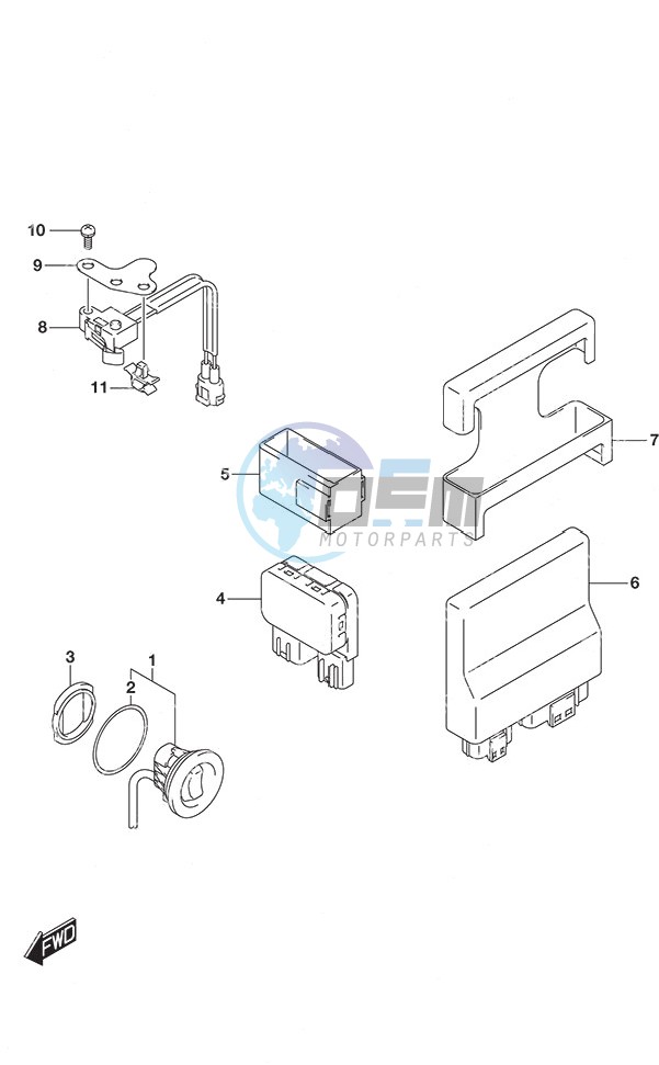 PTT Switch/Engine Control Unit