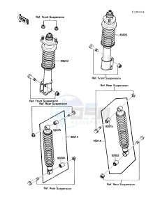 KAF 450 B [MULE 1000] (B1) [MULE 1000] drawing SHOCK ABSORBER-- S- -