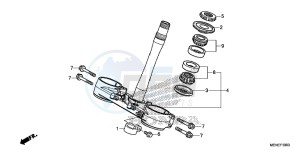 CRF450RF CRF450R Europe Direct - (ED) drawing STEERING STEM