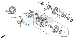 CBR125RWA Australia - (U / WH) drawing CRANK SHAFT/PISTON