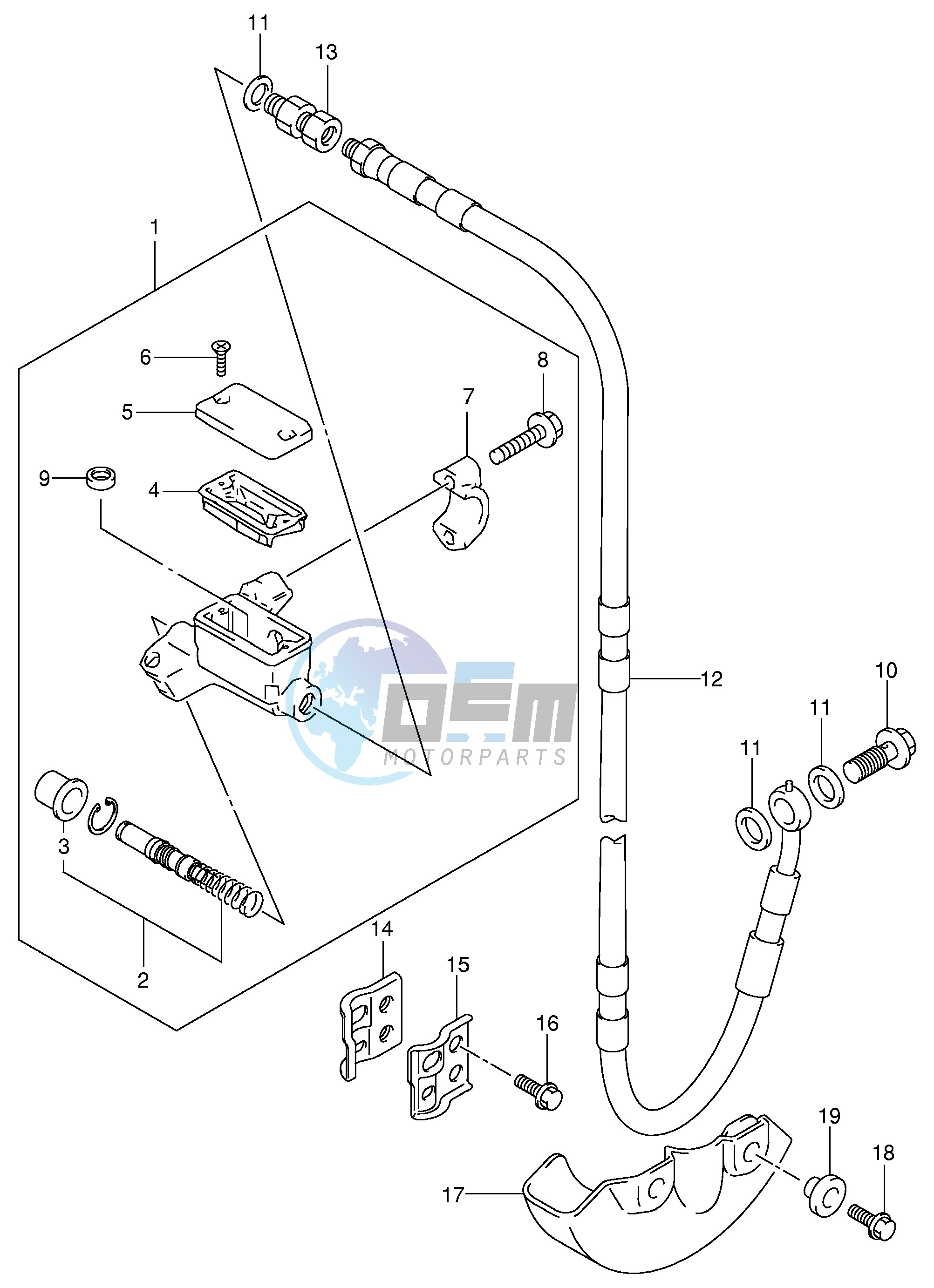 FRONT MASTER CYLINDER (MODEL K2 K3 K4)