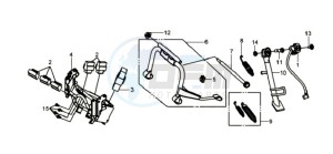 GTS 300 EFI drawing CENTRAL STAND / SIDE STAND