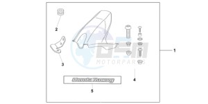 CBR1000RRA France - (F / CMF HRC) drawing HUGGER CANDY TAHTIAN BLUE