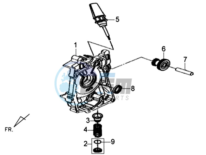 CRANKCASE  RIGHT / START MOTOR