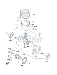 KFX400 KSF400A6F EU drawing Crankshaft/Piston(s)