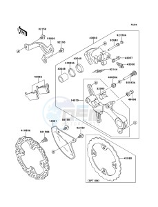 KX450F KX450FDF EU drawing Rear Brake