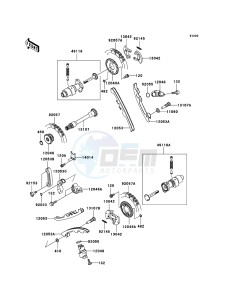 KVF650 4x4 KVF650D8F EU GB drawing Camshaft(s)/Tensioner