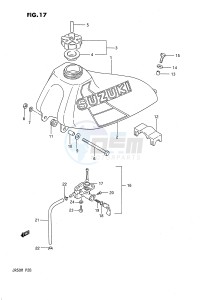 JR50 (P28) drawing FUEL TANK (MODEL E)