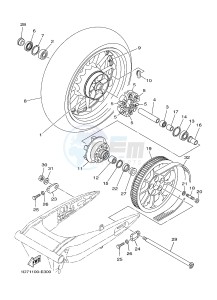 XV1900A MIDNIGHT STAR (1CR4) drawing REAR WHEEL