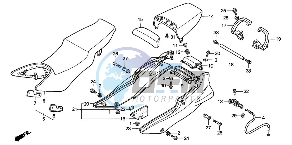 SEAT/REAR COWL (VFR750FL/FM/FN/FP)