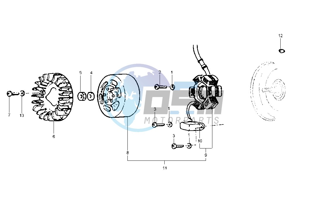 Flywheel magneto