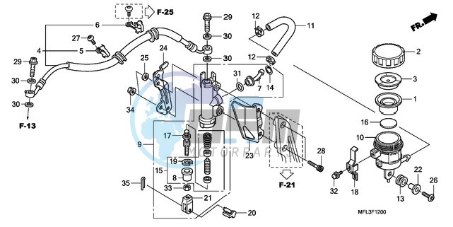 REAR BRAKE MASTER CYLINDER (CBR1000RR)