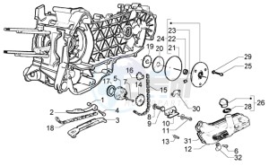 Liberty 125 la poste drawing Oil pump-oil pan