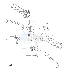 GSF1200 (E2) Bandit drawing HANDLE LEVER