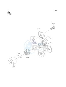 KVF650 D [BRUTE FORCE 650 4X4] (D1) D1 drawing REAR HUB