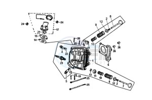 FIDDLE II 125 drawing CYLINDER HEAD CPL  / INLET