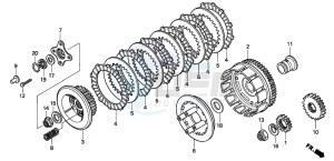 TRX300EX FOURTRAX 300 EX drawing CLUTCH