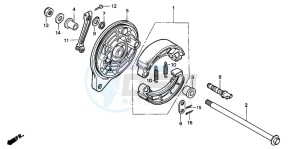 VT750C2 drawing REAR BRAKE PANEL