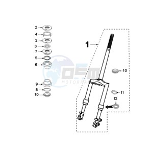 VIVA SL3A drawing FRONT FORK / STEERINGHEAD