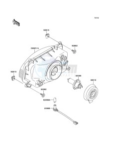 ZZR600 ZX600E6F GB XX (EU ME A(FRICA) drawing Headlight(s)